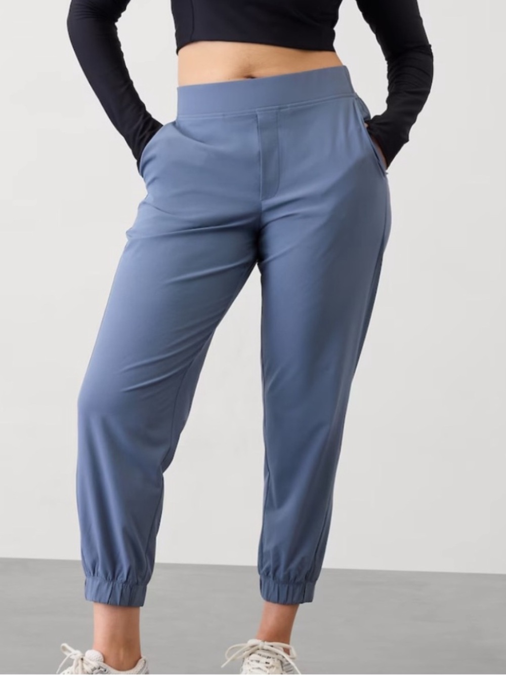 Athleta Brooklyn Mid Rise Jogger Pants 6 Shadow Blue